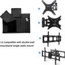iBirdie Outdoor TV Cover 40 to 43 inch Weatherproof and Waterproof | Black, 39.5"L x 25"H Cover Size, 600D Thick Fabric, Outside Flat Screen Protector with Bottom