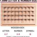 PH PandaHall Iron Number Alphabet Punch Sets, 36pcs 1.5mm(1/16 inch) Uppercase Alphabet A to Z, Number 0 to 8 and Symbol & Metal Stamp Punch Tool Kit for DIY Jewelry Making, Black