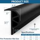 Dock Bumpers, 12 Feet /16 Feet /24 Feet /32 Feet Full Protection Boat Dock Bumpers for Edging, Dock Fender for Straight Edge and Side, Includes Mounting Screws, Black Gray White Orange Blue