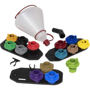 Lisle 19912 Multi-Application Oil Funnel Set, 14 Pc. , Green (8 inches x 7 inches)