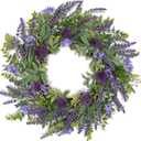 Lavender Wreath for Front Door Spring Summer Wreaths for Front Door, 22 Inch Doors Wreaths for Front Doors Outside All Season, Summer Wreath for Home Wall Window Party Wedding Decor Indoor Outdoor