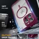 Miracase for iPhone 16 Pro Max Case 6.9'', [Bubble Free] Full-Body Bumper Phone case with Built-in Full Glass Screen &Lens Protector,Compatible with MagSafe,Drop Proof 16 Pro Max Cover,Plum | 6.9'', Bubble Free, Full-Body Bumper, Lens Protector