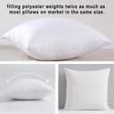 HITO 18x18 Pillow Inserts (Set of 2) - Down Alternative 100% Cotton Cover Decorative Square Throw Pillows White for Couch Bed Sofa
