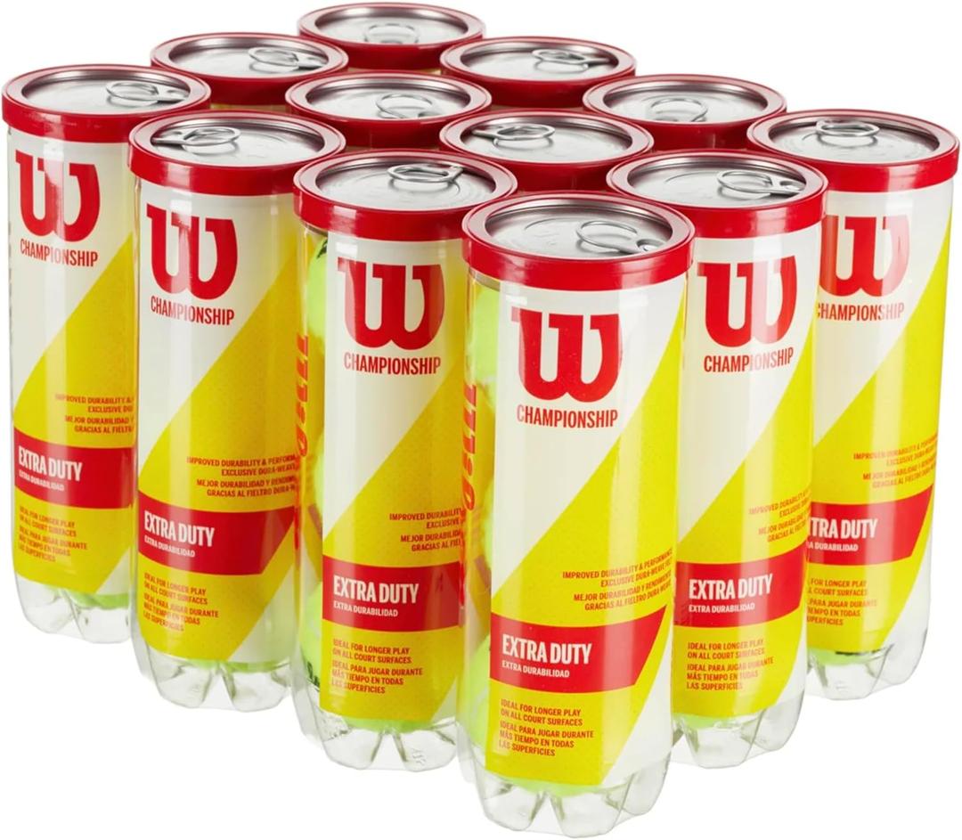 WILSON Championship Tennis Balls (12 Can Case (36 Balls))