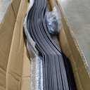 Akenow 61 Pack Metal Deck Spindles, 36"X1", Heavy Duty Railing, Wave Arc Baluster with Black Screws, Stylish for Outdoor Stair Porch