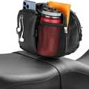 KEMIMOTO Motorcycle Backrest Bag Rider Backrest Organizer Driver Back Rest Organizer Kit Compatible With Touring Softail CVO Road Glide Limited Tri Glide Rider Back Rest Seat Pocket