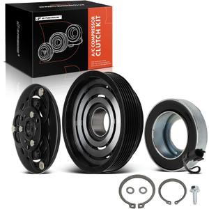A-Premium Air Conditioner AC Compressor Clutch Kit Compatible with Volvo XC60 2010-2016, XC90 2007-2014, S60 2011-2016, XC70 2008-2015, S80 2007-2015, V60 2015-2016, V70 2008-2010 & Land Rover LR2