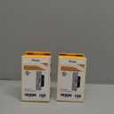 AIDA Toggle Slide Dimmer Switch for Dimmable LED Light/CFL/Incandescent 600 Watt max, Single-Pole or 3-Way, Rocker On/Off Wall Switch with Dimmer Slider, Wall Plate NOT Included, UL, White, 2 Pack