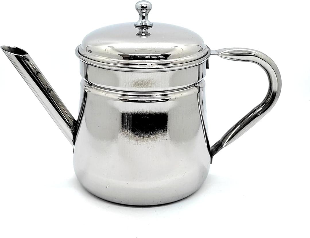 KERAM Percolator Coffee Pot, 10.14 fl oz (300 ml), 4-6 Cup Capacity, Stainless Steel, portable coffee maker for camping pour over non electric