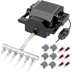 AquaMiracle Quiet Aquarium Air Pump 200/317/475GPH High Pressure Commercial Air Pump Pond Aerator Bubbler Hydroponics Air Pump Oxygen Pump