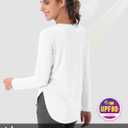 MAGCOMSEN Women's Sun Shirts UPF 80+ Long Sleeve Quick Dry Workout Tops (S)
