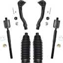 ASTARPRO 6pcs Front Inner and Outer Tie Rod Ends with Steering Rack Boots Compatible with 2002-2003 Lexus ES300 Toyota Camry