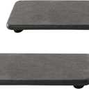 2 Pcs Water Absorbing Stone Trays, Kitchen/Bathroom Sink Soap Dish, Diatomite Tray Used for Hand Soap & Cosmetic Bottles in The Modern Home, 3.15" W x 6.3" L, Dark Gray