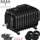 Pond Aerators for Outdoor Ponds, Air Pump for Pond up to 2500 Gallons, Complete Koi Fish Pond Aeration Kit, Oxygenation Bubbler Pump with Air Stones Airline Tubing Check Valves