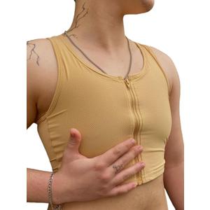 Wonababi Chest Binder Corsets, Sports Trans Binder with Zipper Binder FTM Breast (M)