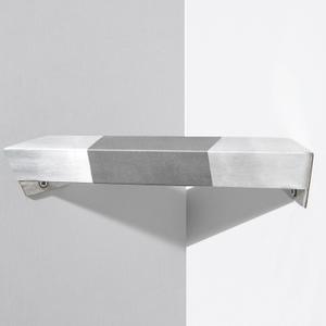 LIWEIKE Brushed Nickel Shower Foot Rest Bar Wall Mount Shower Stool for Shaving Legs Non-Slip Scrub Shower Foot Step Square Corner Shower Shaver Foot Rest