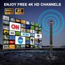 TV Antenna Indoor Antenna for Smart TV for Long Range Reception and All Smart TVs HD Digital Antenna with Amplifier Signal Booster for Local Channels Supports 4K 1080p-Orange