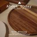 2 x PINXIURY 11.8 Inch Round Wooden Decorative Serving Tray for Coffee Table and Home Decor, Round Wood Tray for Table Centerpiece, Small Candle Tray, Acacia, Appetizer Charcuterie Board