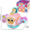 SOONYANG Montessori Toys for 1 Year Old Girl, Toddler Toys Travel Activities Busy Board Cube for 1 Year Old Girl Gifts, Sensory Toys for Baby Gifts, Learning Fine Motor Skills Toddler Girl Toys (Pink)