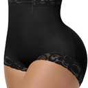 SHAPSHE Butt Lifting Panties Tummy Control Shorts High Waisted Shapewear Briefs Compression Underwear Women Faja Shorts, Black, Size M
