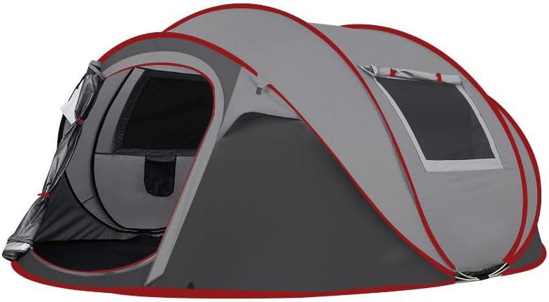 Instant Pop Up Camping Tent, 5-6 Person Tent,Automatic Set Up Tent in 3 Seconds,Waterproof Sunshade Family Tent,Portable Lightweight Dome Tent for Outdoor Camping,Hiking,Travel & Beach