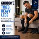 SB SOX Compression Socks for Men & Women (20-30mmHg) Best Compression Socks for Flying, Medical, Sports, Wide Calf Fit, and Daily Wear (M)