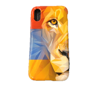 iPhone X/XS Multicolored Geometric Abstract Art Lioness Case