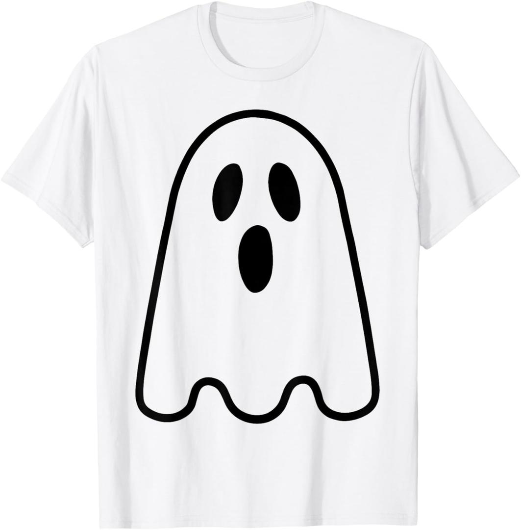 Ghost Shirt Adult Kids Men Women Silly Ghost Face Costume T-Shirt