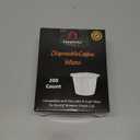 200 Count Fanativita K Cup Coffee Filters Disposable for Keurig Single Cup, Compatible with All Reusable K Cups (White)