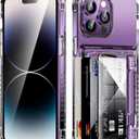 ACANDYA for iPhone 14 Pro Max Case Wallet Clear Protective Phone Case with Credit Card Holder Heavy Duty Protection Shockproof Anti-Scratch Anti-Yellow Cover for iPhone 14 Pro Max 6.7 inch Transparent