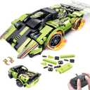 STEM Building Toys for Kids with 2-in-1 Remote Control Racer Snap Together Engineering Kits Early Learning Racecar Building Blocks - Best Gift for 6 7 8 9Year Old Boys and Girls (Green)