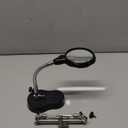 Helping Hands Magnifying Glass Soldering Station, LED Lighted 3.5X 12X Magnifier with Auxiliary Clips Alligator Clamp for Miniatures Projects,Model Making, Soldering