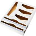 Cozee Bay Bamboo Food Bag Organizer with Foil and Plastic Wrap Organizer, Kitchen Drawer Organizer, Wrap Dispenser with Cutter, for Gallon, Quart, Sandwich, Snack Bags and 12" Roll (White)