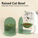 2-Pack Adjustable Cat Bowls with Magnetic Iron Stand & Ceramic Bowls Dual Height & Angle Adjustable, Non-Slip Design for Comfortable Feeding
