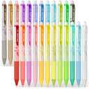 Four Candies 0.7mm Erasable Gel Pens, Make Mistakes Disappear Colored Pens, 24 Colors Retractable Fine Point Erasable Pens for Writing, Drawing, Planner & School Supplies, Missing pcs