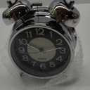 AYRELY Super Loud Alarm Clock for Heavy Sleepers Adults,Twin Bell Retro 4 Inch Silent Non-Ticking Quartz with Backlight, Luminous dial, Alarm Clocks for Bedrooms Bedside (Silver)