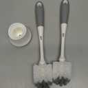 OXO Tot Bottle Brush with Nipple Cleaner and Stand  Gray, 2-Pack