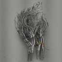 Geosar 13.8 Inch Small Manzanita Branches Plastic Faux Branches Artificial Antler Shaped Tree Branch Decorative Plant Twigs for Home Wedding Table Centerpiece Festival Decors(Silver,10 Pieces)