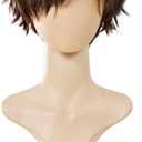 Wigs for Mens' Death Note Male Short Black Hair Cosplay Wigs (Light Brown) by ECVTOP