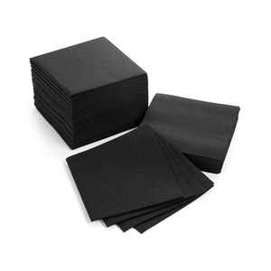 Cocktail Napkins-Disposable Beverage/Bar Napkins-Black