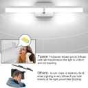 Tipace LED Bathroom Vanity Lighting Fixtures 24 inch Modern Silver Vanity Lighting Over Mirror Bathroom Wall Light (White Light 6000K), 23.6 inch