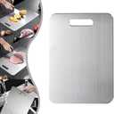 Titanium Cutting Board - 100% Pure for Kitchen - Cutting Edge Hygiene & Durability, Home Cooking (2 Pcs)