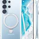 TORRAS Magnetic Shockproof for Samsung Galaxy S26 Ultra Case Clear, Fit for MagSafe,12FT Military Grade Protection, AntiYellowing Slim Magnetic Case for Samsung S26 Ultra Case 6.8", Diamond Clear