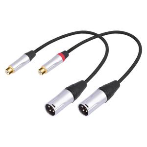 2Pack 1Ft RCA Female to 3Pin XLR Male Audio Cable;Balance XLR Male to RCA Female Unbalanced,Mixer, Power Amplifier, Audio Player Cable