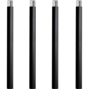 Matte Black M10 Threaded Extension Rod for Pendant Light, Island Lighting, Chandeliers,Lighting Fixture downrods & Stems,4 Inches 11.4mm OD (0.449) x 100mm L (11.81)