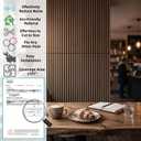 3D Wood Slat Acoustic Wall Panels, 4 Pack,Wall Decor (Walnut)