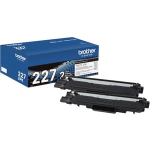 Brother Genuine TN227 High-Yield Black Toner Cartridge Twin Pack for Professional Laser Printing, 2 Pack Yields 6,000 Pages Total, Compatible with HL-L3210CW HL-L3230CDW Printers