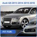 GearUp 1 Pair Front Driving Fog Light Bezel Cover for Audi Q5 2013-2016 Replaces 8R0807682J, 8R0807681M