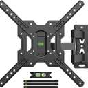 USX MOUNT UL Listed Full Motion TV Mount, Swivel Articulating Tilt TV Wall Mount for 26-55Inch LED, 4K, Wall Mount Bracket with VESA 400x400mm Up to 77lbs, Perfect Center Design -XMM006-1