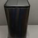 Rubbermaid Elite Stainless Steel Slim Step-On Trash Can 12 Gallon Charcoal Wastebasket for Home/Kitchen/Garage/Apartment/Office